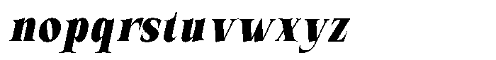 Valdrisse Extra Bold Condensed Italic Font LOWERCASE