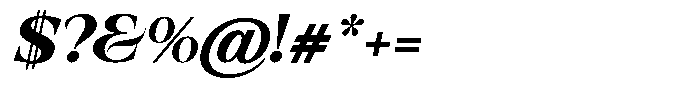Valdrisse Extra Bold Expanded Italic Font OTHER CHARS