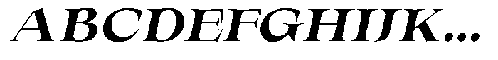 Valdrisse Extra Bold Expanded Italic Font UPPERCASE