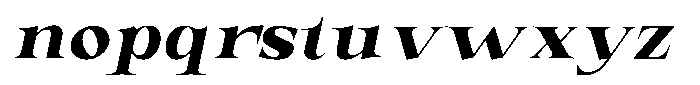 Valdrisse Extra Bold Expanded Italic Font LOWERCASE