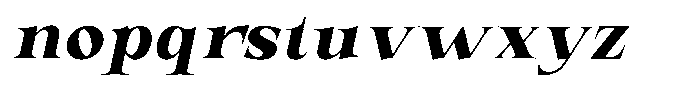 Valdrisse Extra Bold Semi Expanded Italic Font LOWERCASE