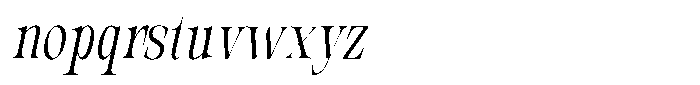 Valdrisse Extra Light Condensed Italic Font LOWERCASE