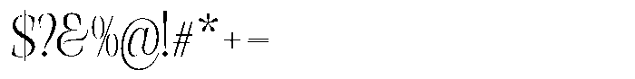 Valdrisse Extra Light Condensed Font OTHER CHARS