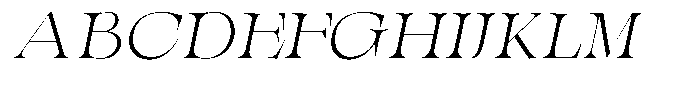 Valdrisse Extra Light Expanded Italic Font UPPERCASE