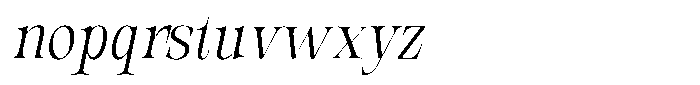 Valdrisse Extra Light Sem Condensed Italic Font LOWERCASE