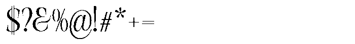 Valdrisse Light Condensed Font OTHER CHARS