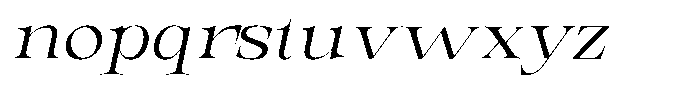 Valdrisse Light Expanded Italic Font LOWERCASE