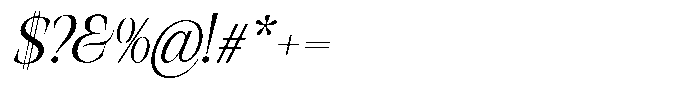 Valdrisse Light Semi Condensed Italic Font OTHER CHARS