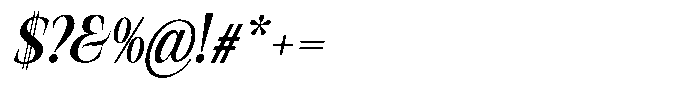 Valdrisse Medium Condensed Italic Font OTHER CHARS