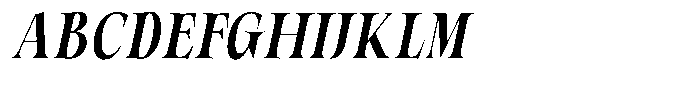 Valdrisse Medium Condensed Italic Font UPPERCASE