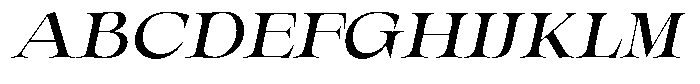 Valdrisse Medium Expanded Italic Font UPPERCASE