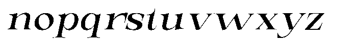 Valdrisse Medium Expanded Italic Font LOWERCASE