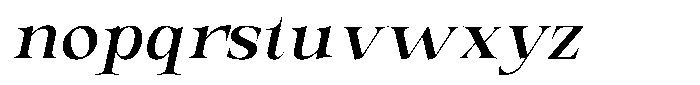 Valdrisse Medium Semi Expanded Italic Font LOWERCASE
