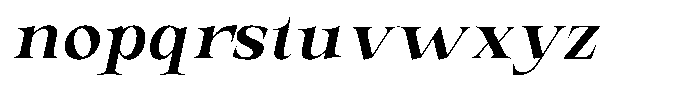 Valdrisse Semi Bold Semi Expanded Italic Font LOWERCASE