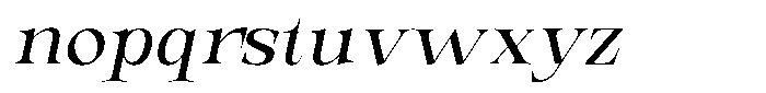 Valdrisse Semi Expanded Italic Font LOWERCASE