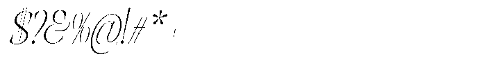 Valdrisse Thin Condensed Italic Font OTHER CHARS