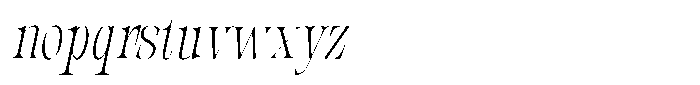 Valdrisse Thin Condensed Italic Font LOWERCASE