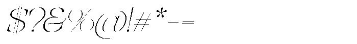 Valdrisse Thin Expanded Italic Font OTHER CHARS