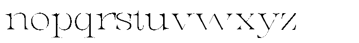 Valdrisse Thin Expanded Font LOWERCASE