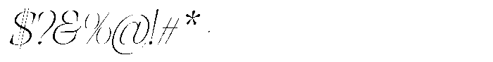 Valdrisse Thin Italic Font OTHER CHARS