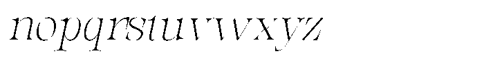 Valdrisse Thin Italic Font LOWERCASE