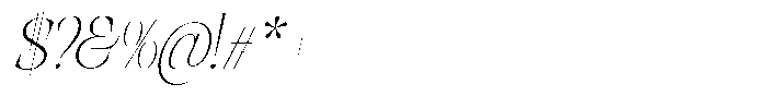 Valdrisse Thin Semi Condensed Italic Font OTHER CHARS