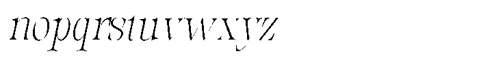 Valdrisse Thin Semi Condensed Italic Font LOWERCASE