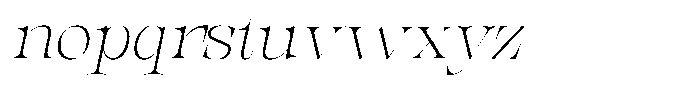 Valdrisse Thin Semi Expanded Italic Font LOWERCASE