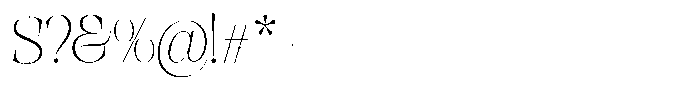 Valdrisse Thin Font OTHER CHARS