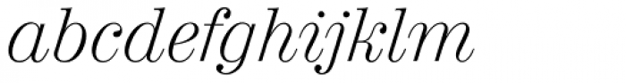 Valencia Serial ExtraLight Italic Font LOWERCASE
