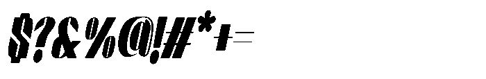 Valenroy Black Condensed Italic Font OTHER CHARS