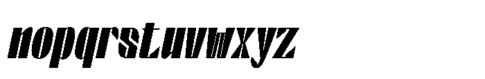 Valenroy Black Condensed Italic Font LOWERCASE