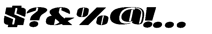 Valenroy Black Expanded Italic Font OTHER CHARS