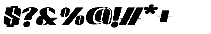 Valenroy Black Italic Font OTHER CHARS