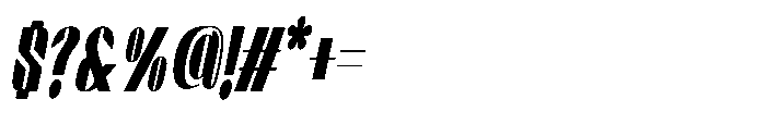 Valenroy Bold Condensed Italic Font OTHER CHARS