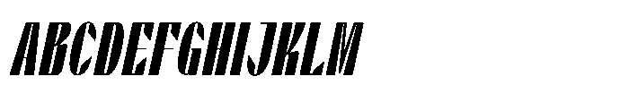 Valenroy Bold Condensed Italic Font UPPERCASE