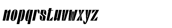 Valenroy Bold Condensed Italic Font LOWERCASE