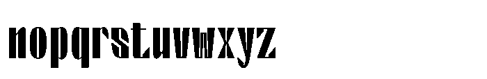 Valenroy Bold Condensed Font LOWERCASE