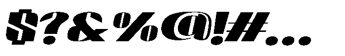 Valenroy Bold Expanded Italic Font OTHER CHARS