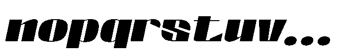 Valenroy Bold Expanded Italic Font LOWERCASE