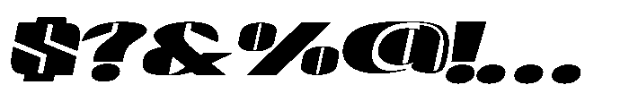 Valenroy Extra Black Expanded Italic Font OTHER CHARS