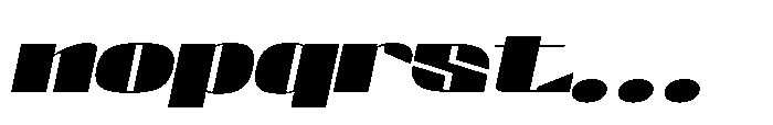 Valenroy Extra Black Expanded Italic Font LOWERCASE