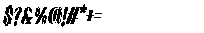 Valenroy Extra Bold Condensed Italic Font OTHER CHARS