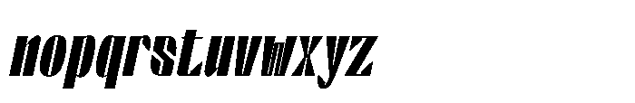 Valenroy Extra Bold Condensed Italic Font LOWERCASE