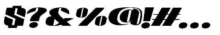 Valenroy Extra Bold Expanded Italic Font OTHER CHARS