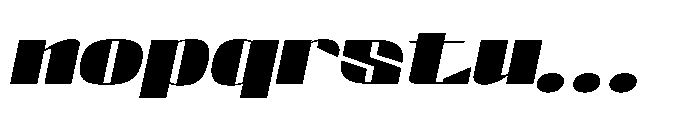 Valenroy Extra Bold Expanded Italic Font LOWERCASE