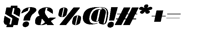 Valenroy Extra Bold Italic Font OTHER CHARS