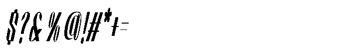 Valenroy Extra Light Condensed Italic Font OTHER CHARS