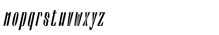 Valenroy Extra Light Condensed Italic Font LOWERCASE