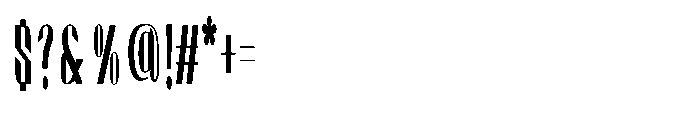 Valenroy Extra Light Condensed Font OTHER CHARS